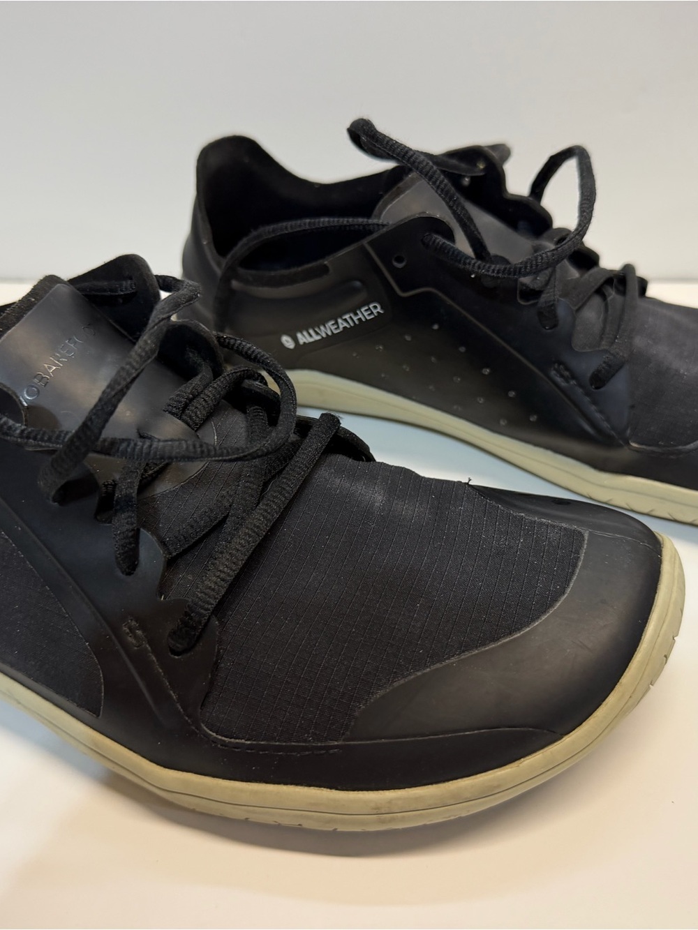 Vivo Barefoot Men's Black Sneakers with Cream Sole
